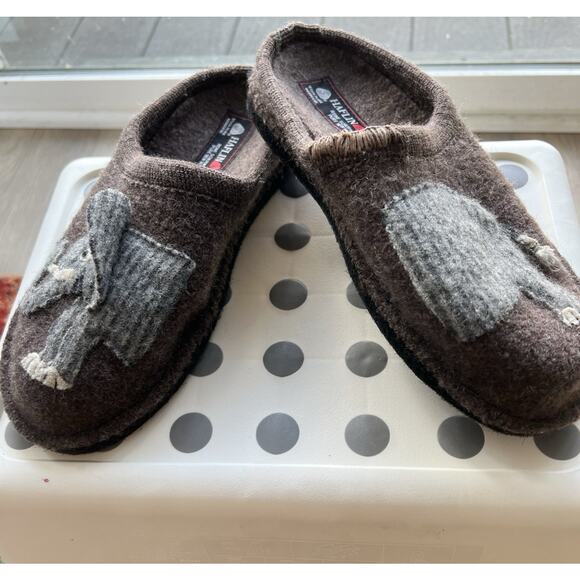 Haflinger Wool Classic brown elephant Clogs Sz 6/EU 37 Slip On Slippers Germany - Picture 2 of 7